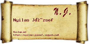 Nyilas József névjegykártya