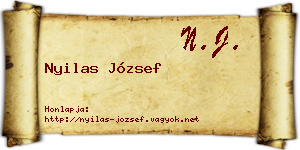 Nyilas József névjegykártya